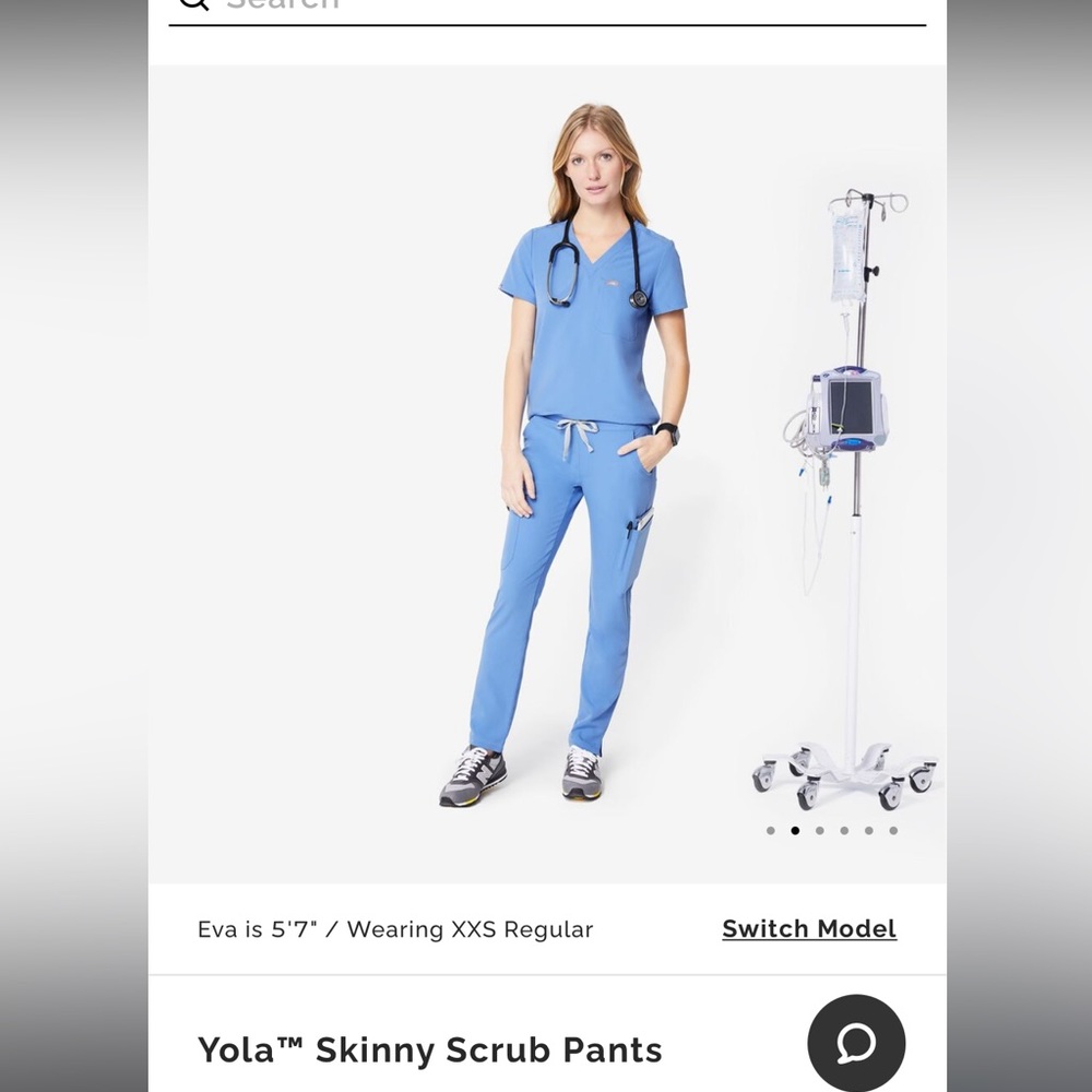 Figs Yolo scrub pants Ceil Blue/Large/petite